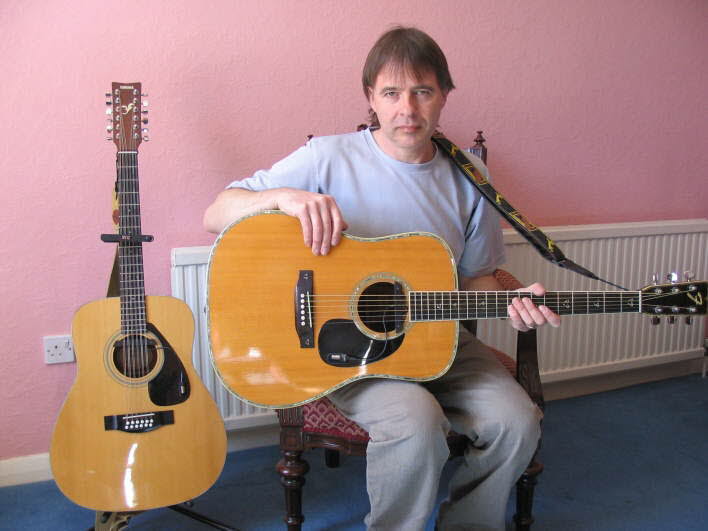 Nick with his Guitars